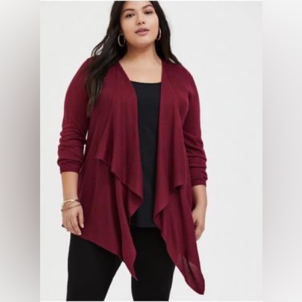 Torrid Drape Front Open Cardigan Sweater